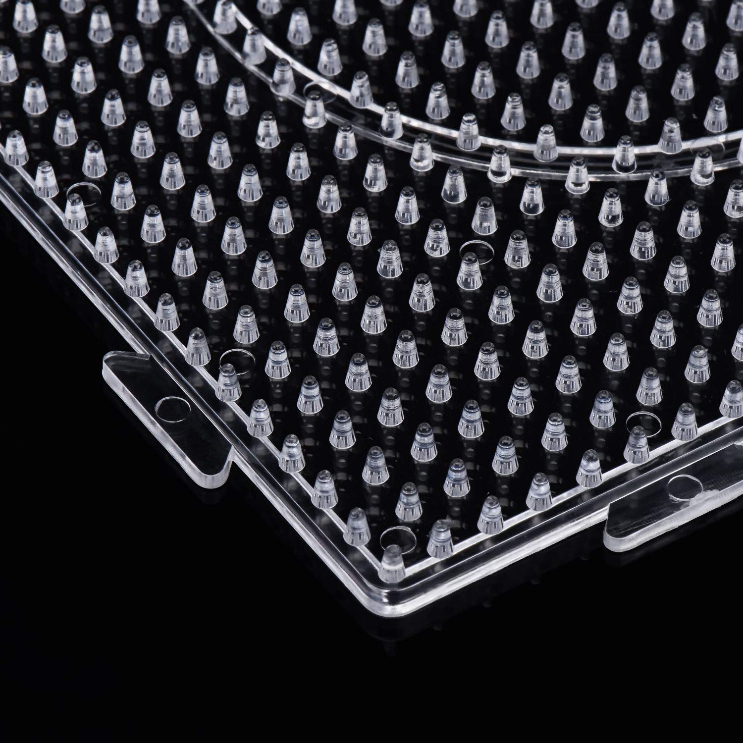 Zekering Kralen Boards Clear Plastic Pegboards Zekering Kralen Pegboards Met 4 Stuks Pincet Voor 5 Mm Kralen, 10 Stuks (4 Vormen)