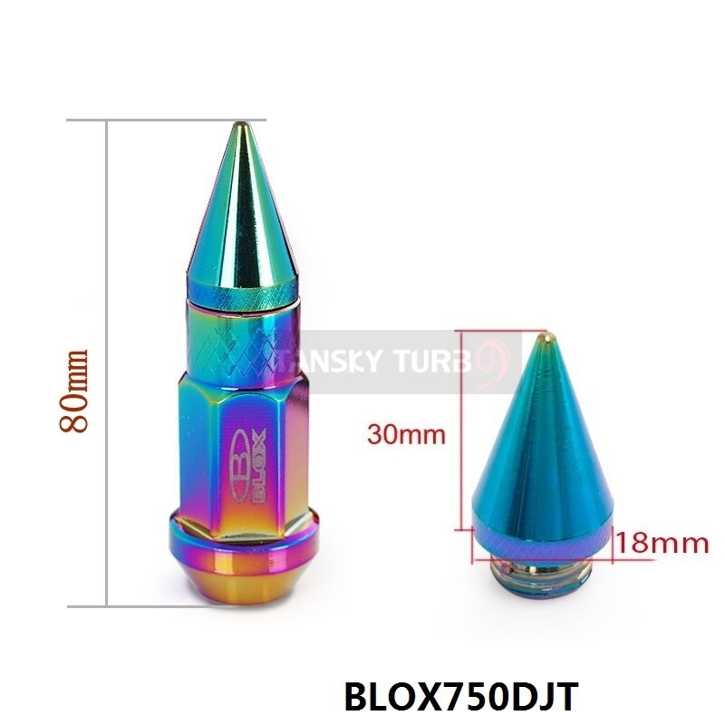 Blox – écrous de roue prolongés 50MM, avec pointes, pour jantes m12x1, 5/m12x1, 25, EP-BLOX750DJT-ALBZ