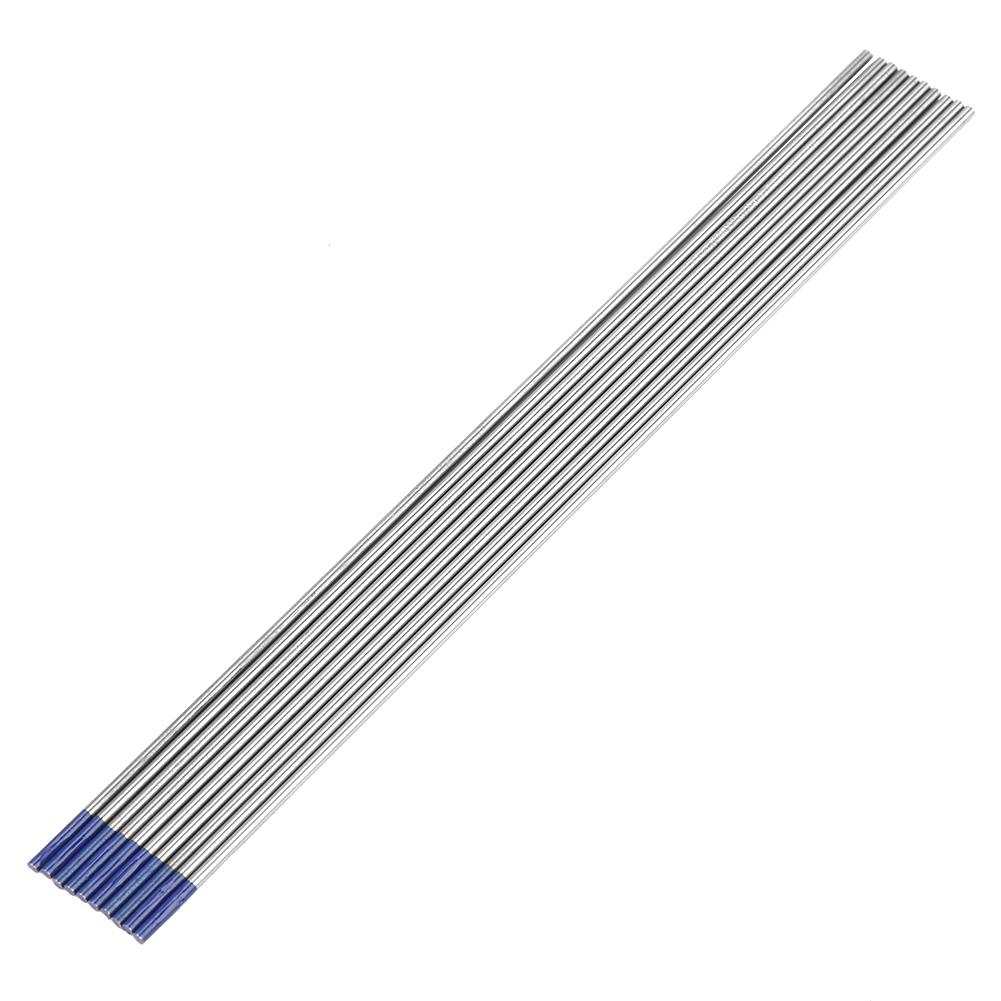 10 unids/set de electrodo de tungsteno Yttrium punta azul para soldadura TIG 1,6mm * 150mm WY20 2.0%