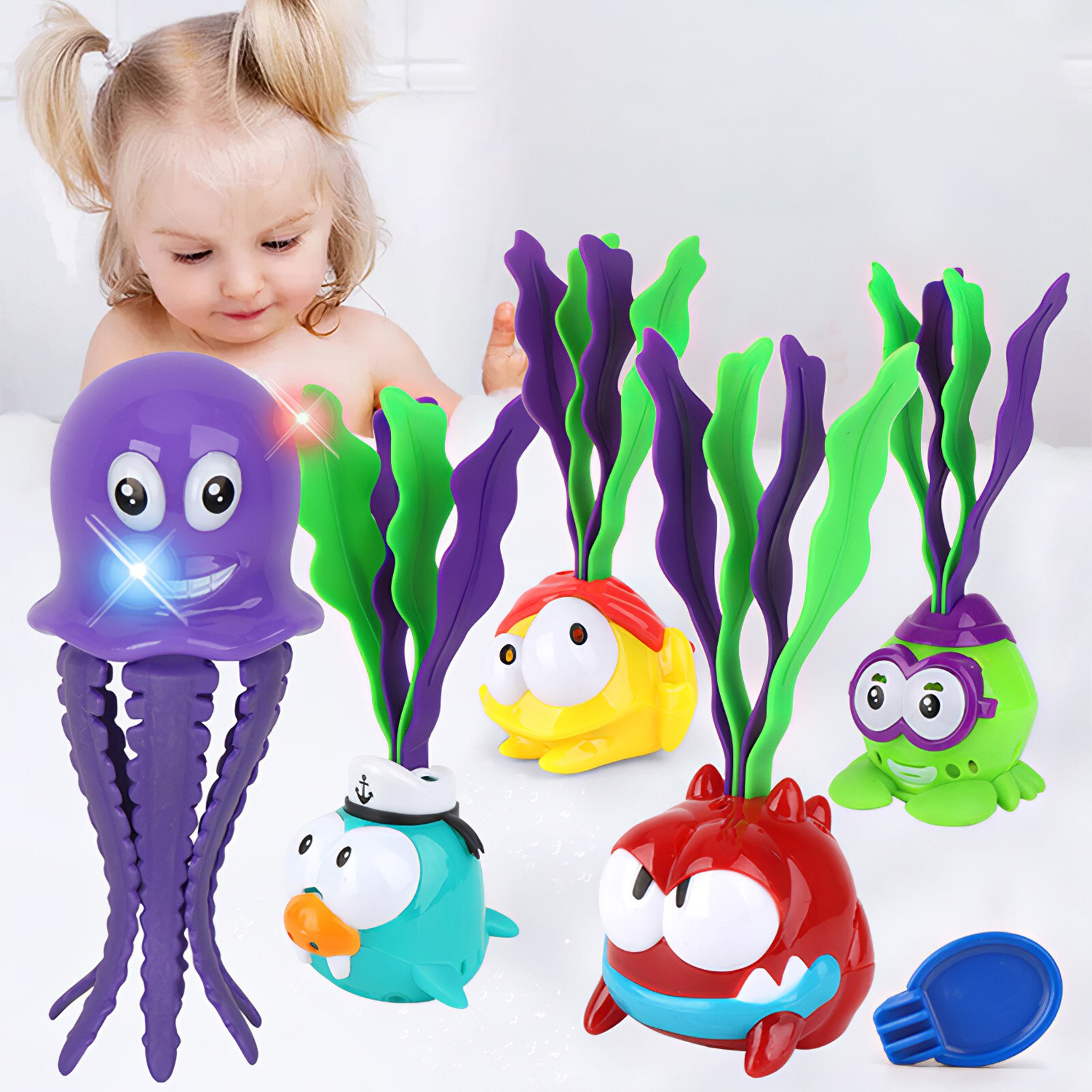 3pcs Light Up Diving Toy Seaweed Diving Toy Cultivate Hand-Eye Coordination Ability While Playing Diving Training Aquatic Toy