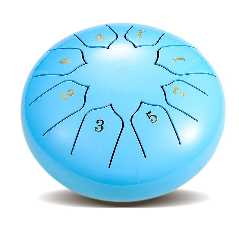 6 Inch Steel Tongue Drum 8 Tune Hand Pan Drum Tank Hang Hollow Drum with Drumsticks Carrying Bag Percussion Instruments: 3