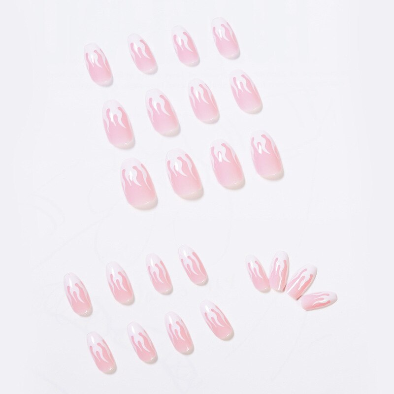 Faux-ongles, Extension d'ongles, pointe plate, à pression, 24 pièces, pour accessoire de manucure, couleur rose/violet, Salon Punk, pour décoration, produit
