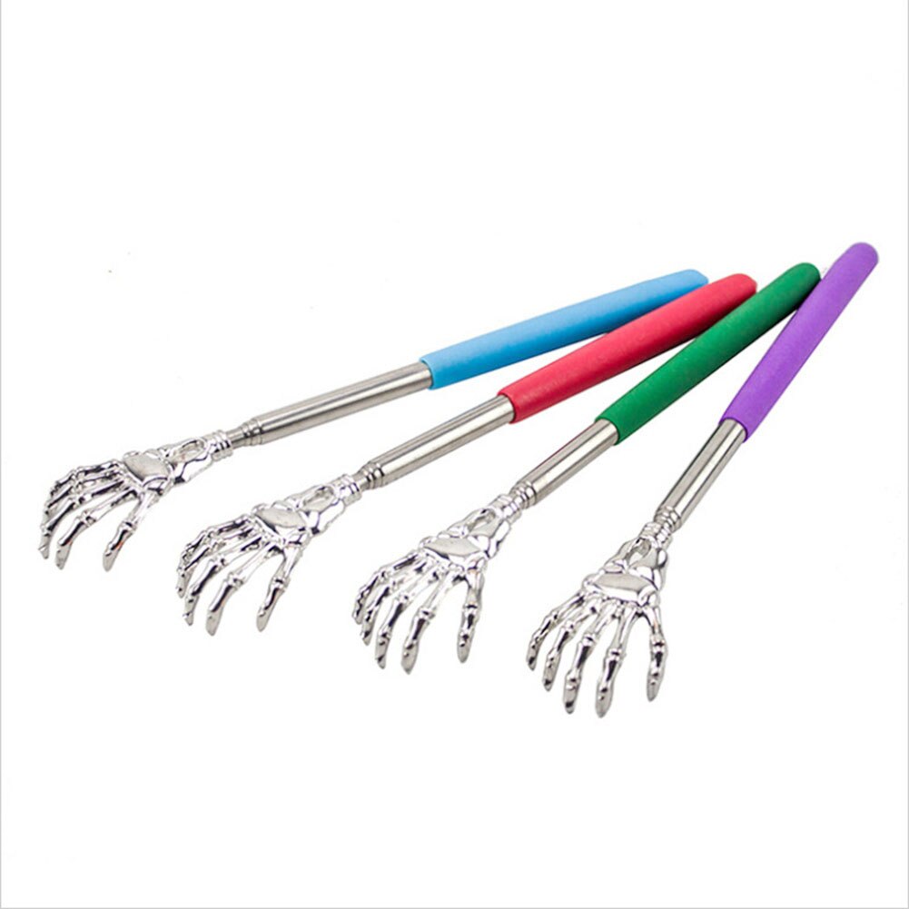 Stainless Steel Back Scratcher Telescopic Handle Itch Massager Blood Circulation Relax Health Back Scratching Tool Random