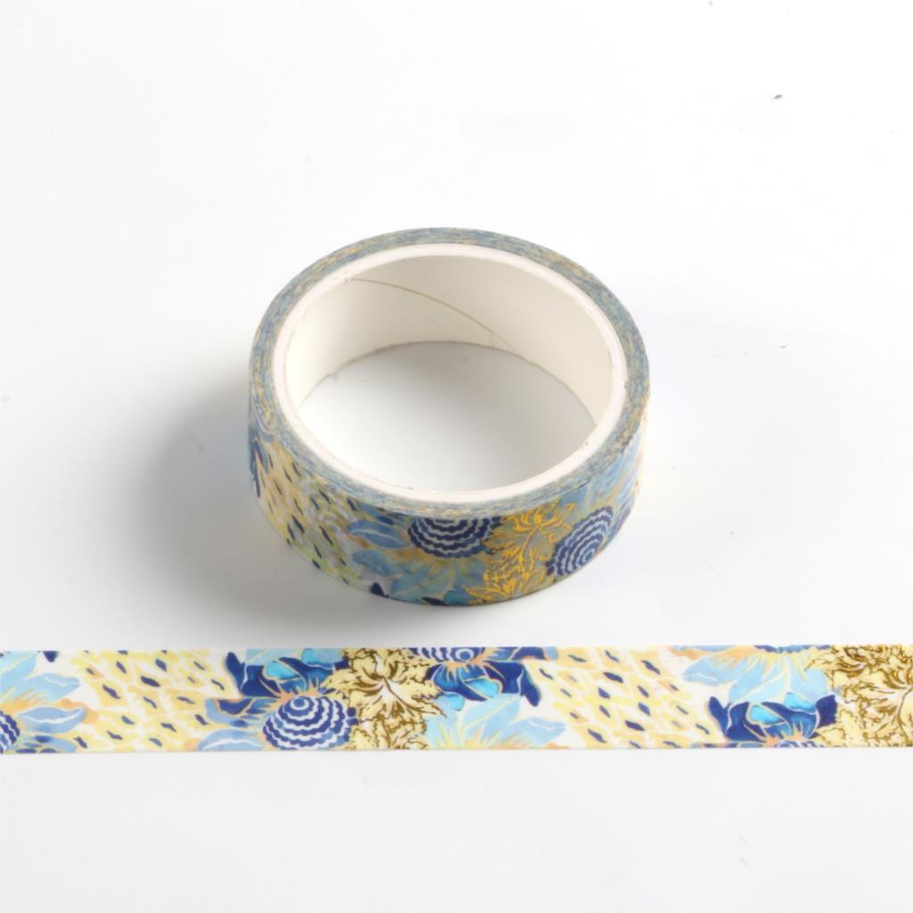 Juego de cintas Washi doradas geométricas decorativas, pegatinas de papel japonesas, Washi adhesivo Vintage para álbum de recortes, papelería, 3 unids/set por Set
