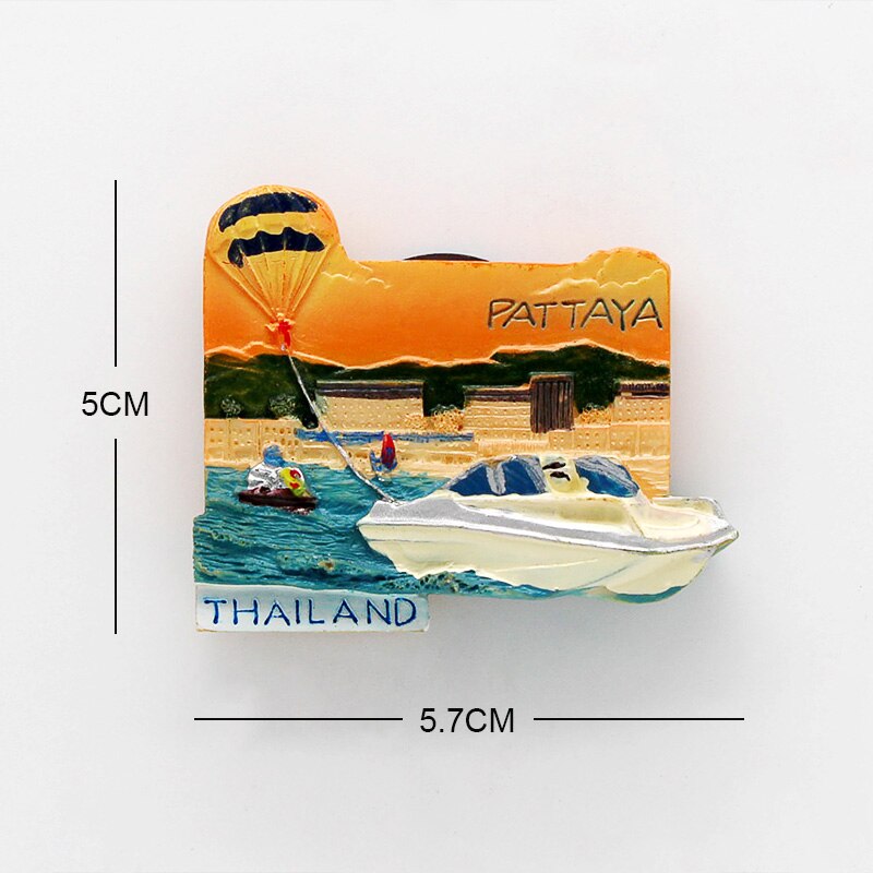 Thailand Pattaya elephant Shrimp soup 3D magnetic refrigerator paste souvenir Bangkok fridge magnets Collection home decoration: Pattaya  Thailand