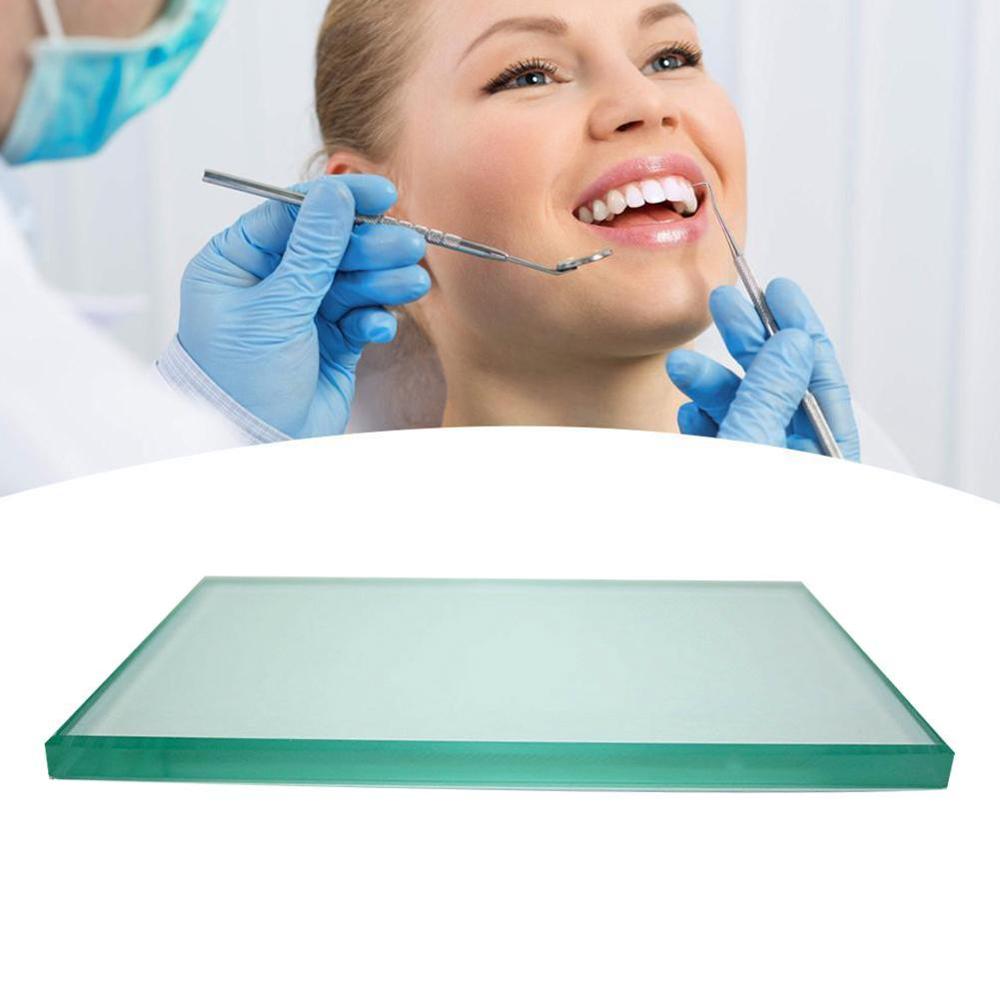 Placa de vidrio para laboratorio Dental, placa de vidrio de mezcla, tamaño de la placa, blanqueador Dental, 124X78x7mm para D6M5