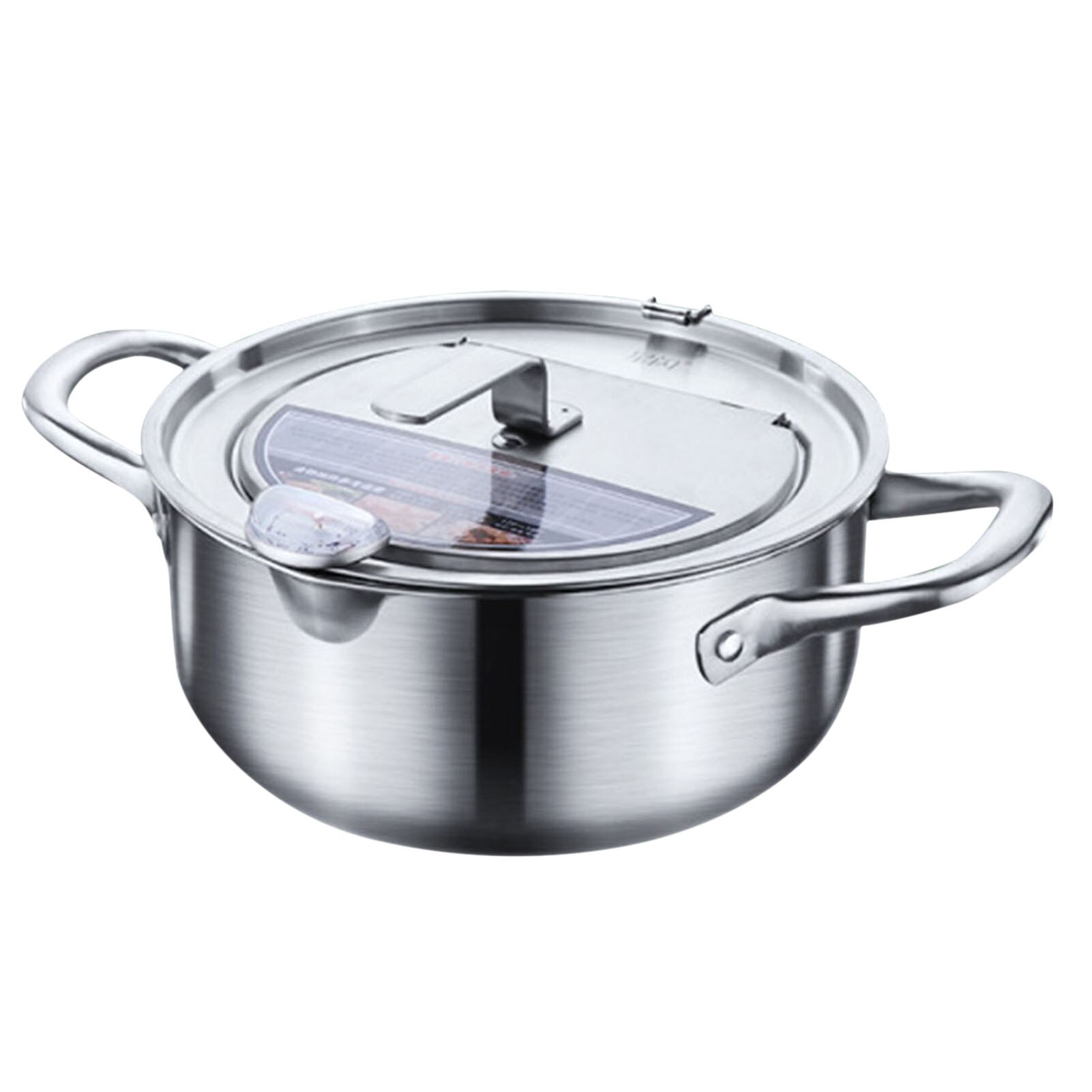 Japanse Frituren Pot Met Een Thermometer En Een Deksel 304 Roestvrij Staal Keuken Tempura Friteuse Pan 20 24 Cm keuken Gereedschap