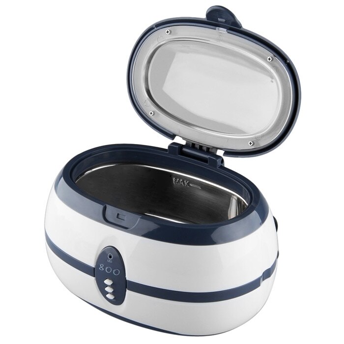 Kleine ultrasoon reiniger huishoudelijke brillen sieraden horloge scheermes kunstgebit munt reinigingsinstrument 600ml: Vgt -800 grijs / Eu
