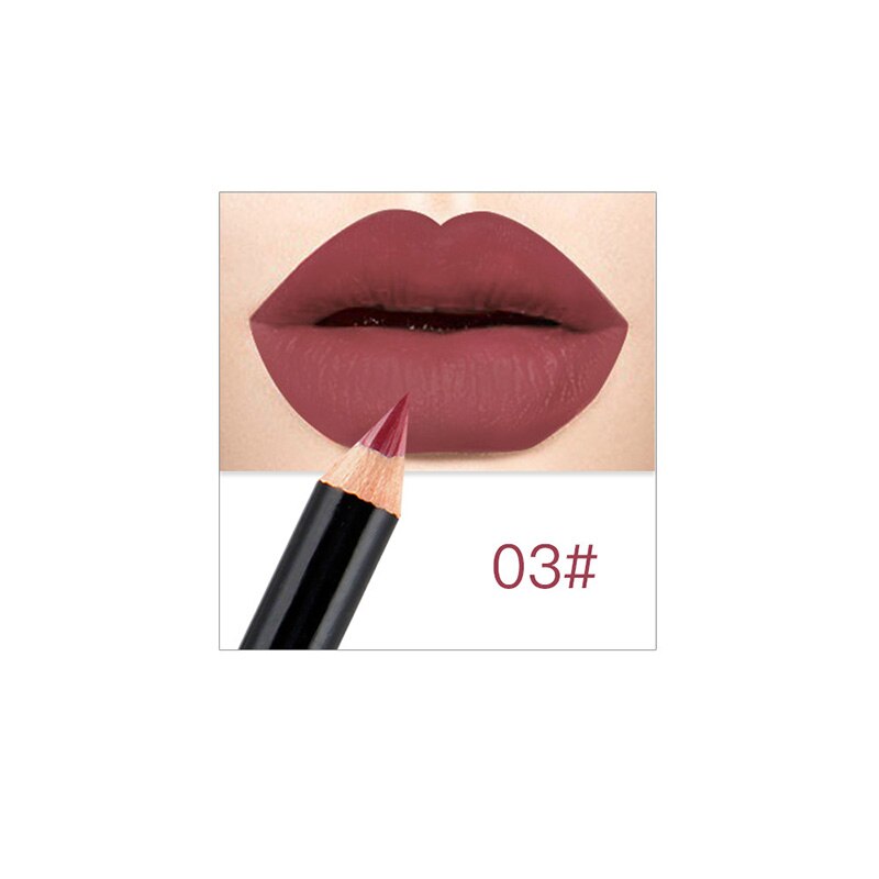 12 färger lipliner makeup vattentät lip liner penna set hjl 2018: 3