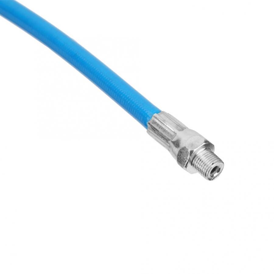 60cm Flexible Grease Gun Whip Hose Coupler Explosion-proof Heavy Duty High Pressure Long Extension Hose W/ Spring Tube