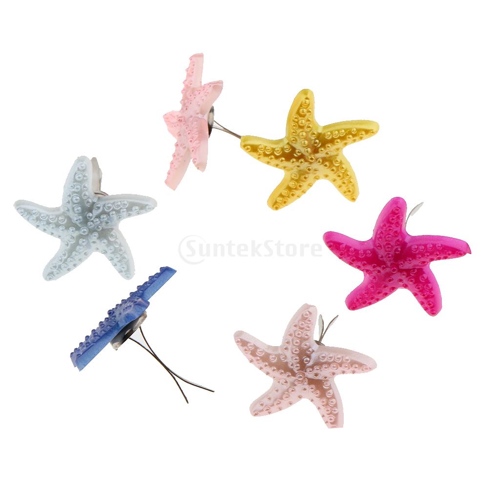 Sujetador de papel con forma de estrella de mar para álbum de recortes, adornos metálicos para manualidades, 19mm, 50 unidades