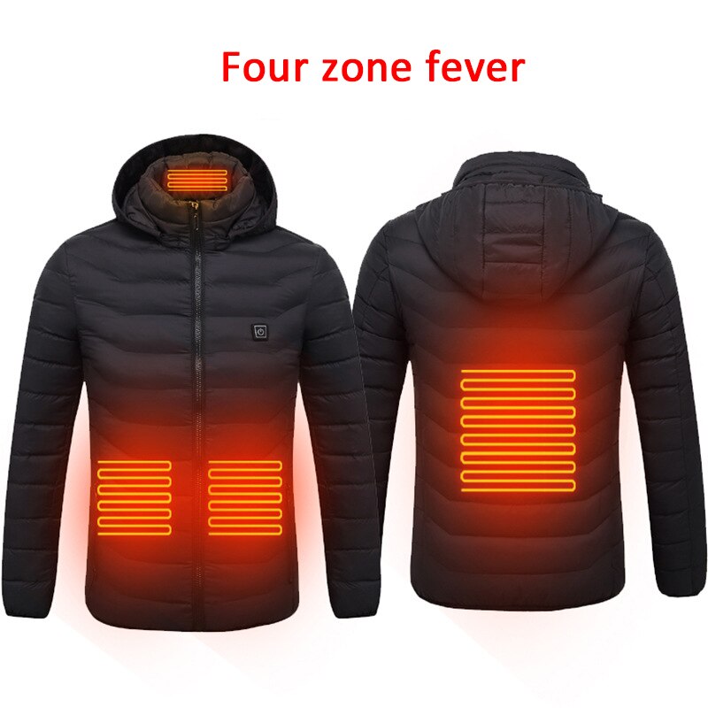 Unisex Heated Vest Washable Men Women Heating Clothing Thermal Warm Clothing Winter Heated Jackets Hiking Vests L-4XL: Black / 4XL