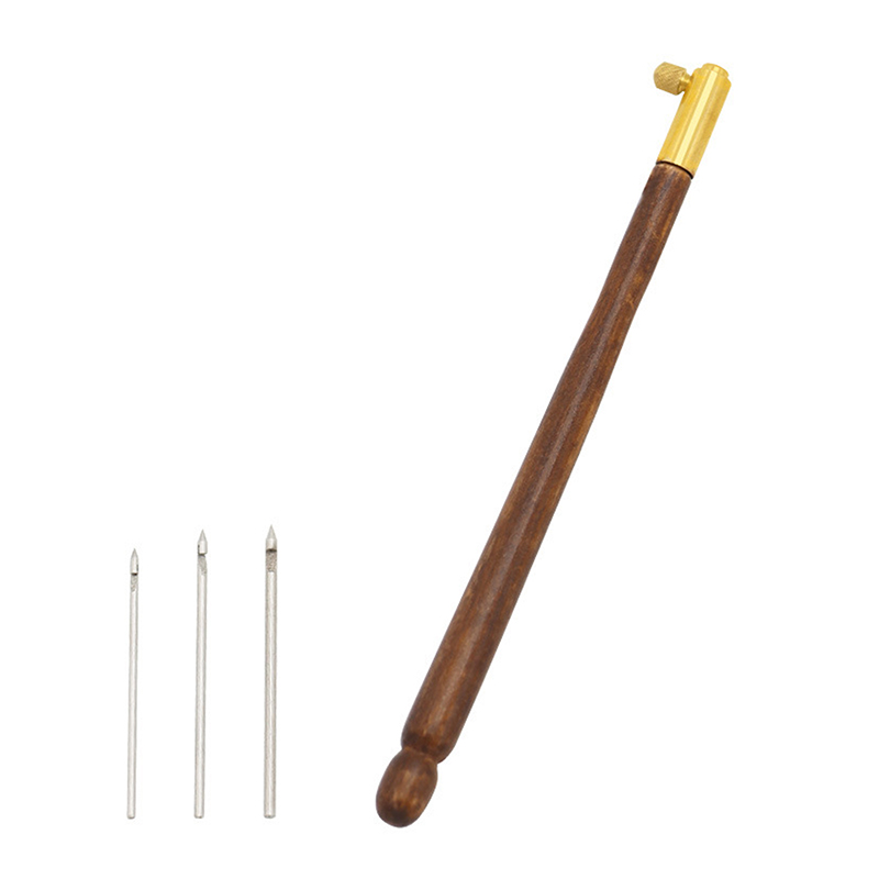 Tambor de aguja para bordar, gancho de ganchillo, mango de gancho Luneville con juego de 3 agujas, herramienta de bordado de cuentas brillantes de alta costura Luneville: Gris oscuro