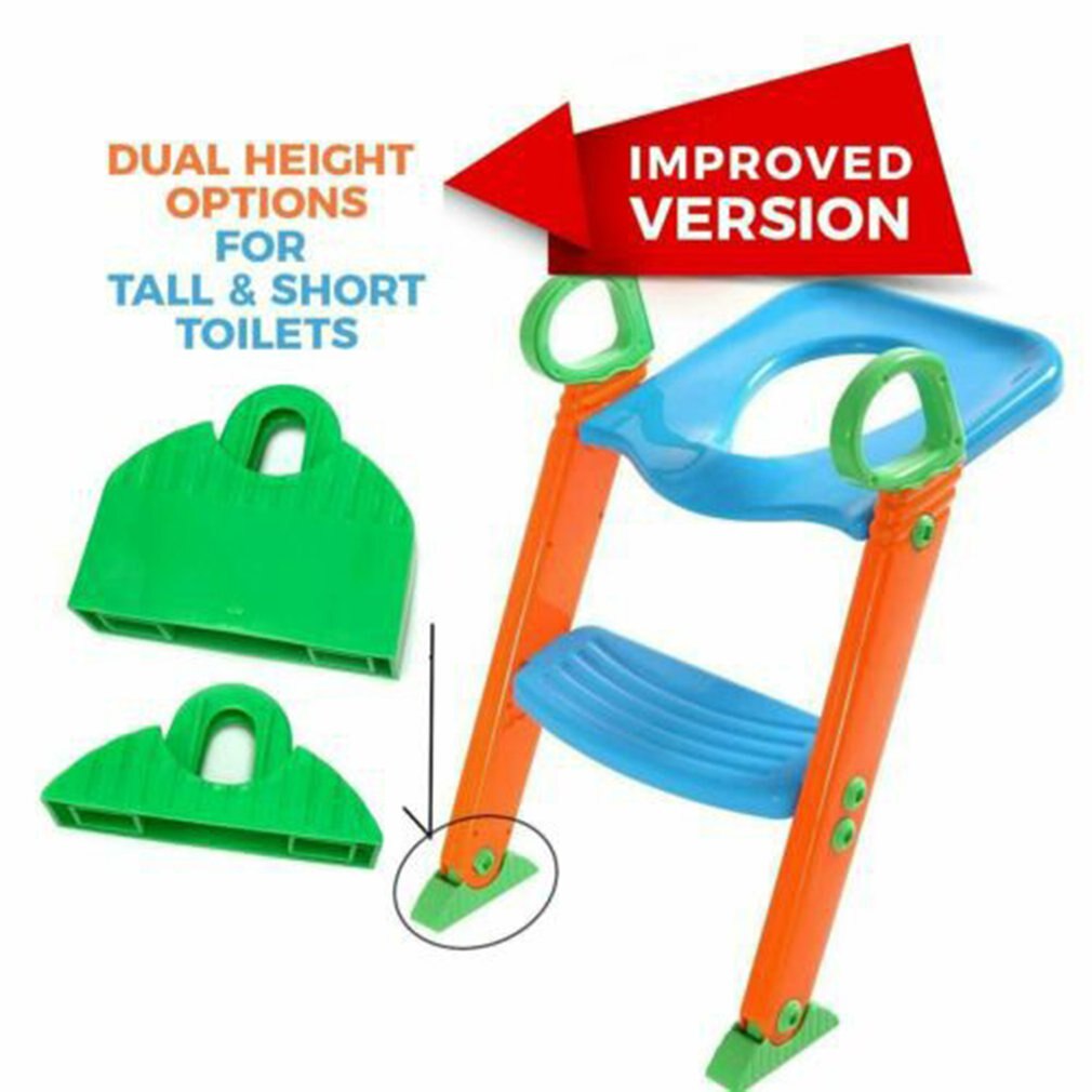 Børns folde toiletsæde baby toiletsæde toiletstige pp skridsikker trappestige let håndtag