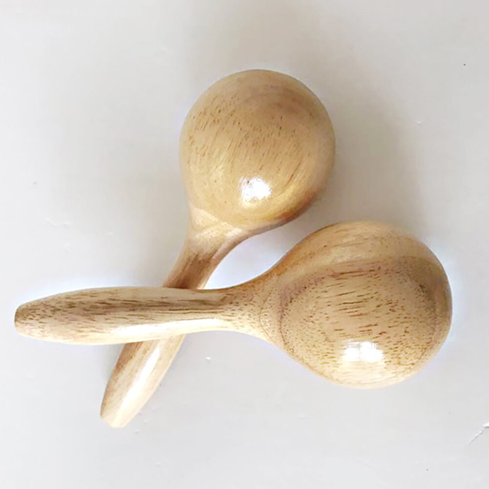 1Pcs Wooden Orff Musical Percussion Instrument Children Maraca Rattle Tool Toys Intelligence Developmental Toys for Toddle