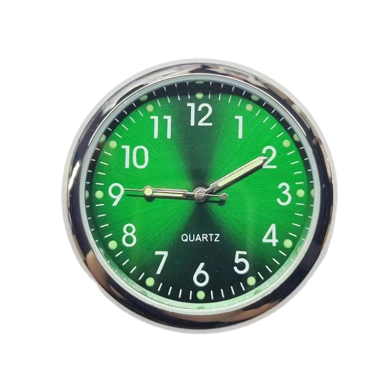 Automobil Uhr Armaturenbrett Auto Uhr Innen Dekor Tragbare Mini Uhr Dekoration Leuchtende Analog Uhr Ornamente Für Autos: Weiß