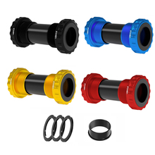 Bike Bottom Bracket MTB Road Bike Bicycle BB91 Threaded Bottom Bracket 68-73mm For-Shimano ID24mm Aluminum Alloy Cycling Parts