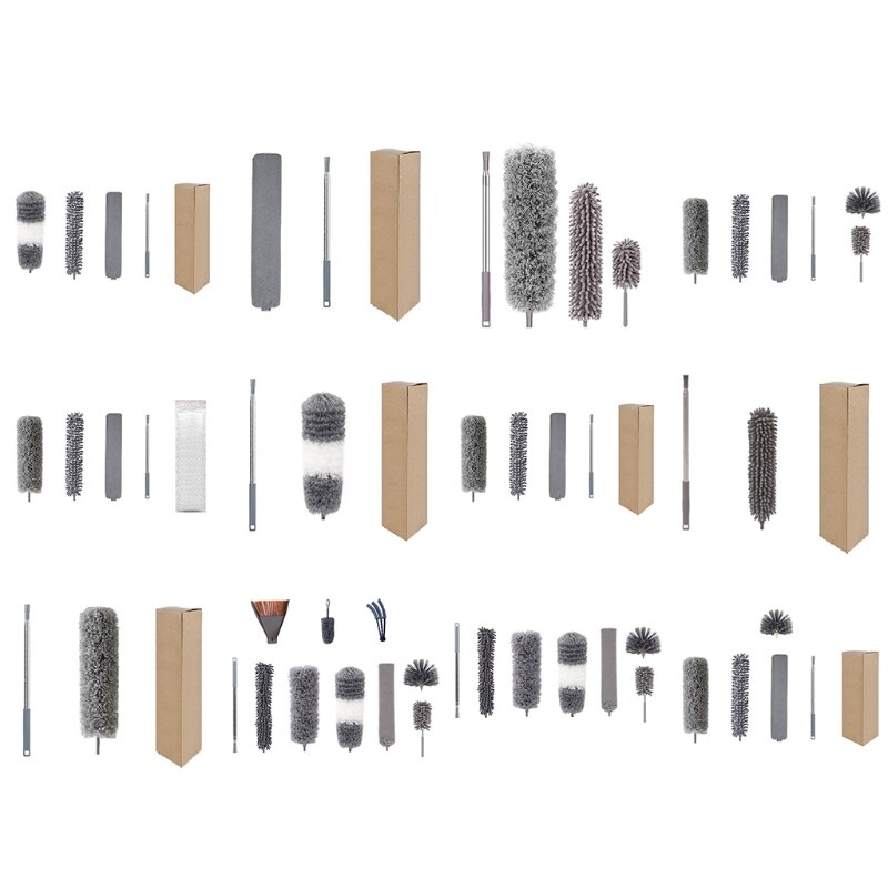 Cleaning Brush Duster Set Various Replacement Dust Brush Head Ceiling Fan Duster