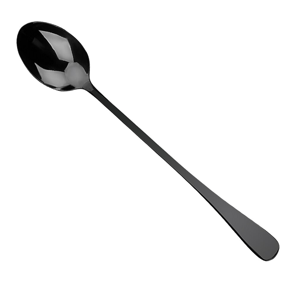HOOMIN 19.5 CM Spoon Stainless Steel Long Handle Spoon Ice Cream Tea Coffee Spoons Home Kitchen Accessoeies Tableware