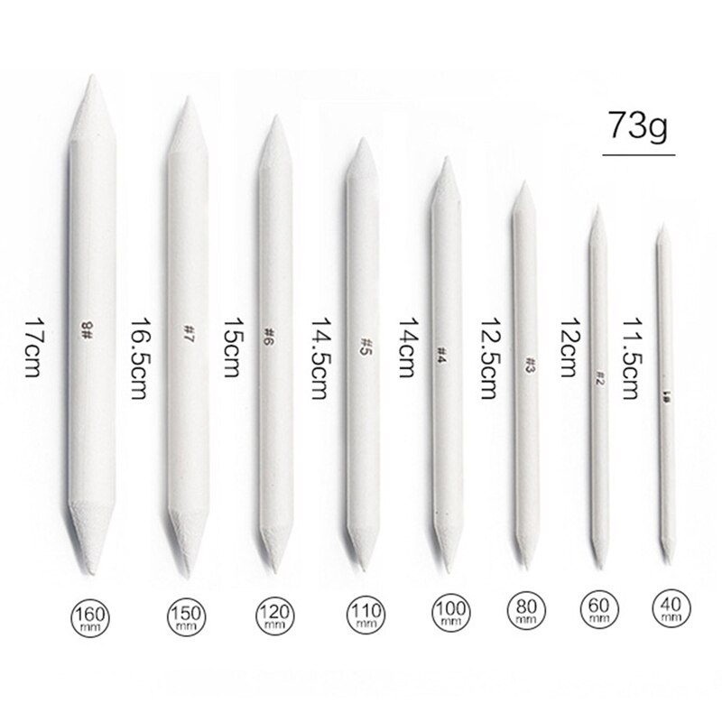 20 Pcs/Set White Blending Smudge Tortillon Art Dra Grandado
