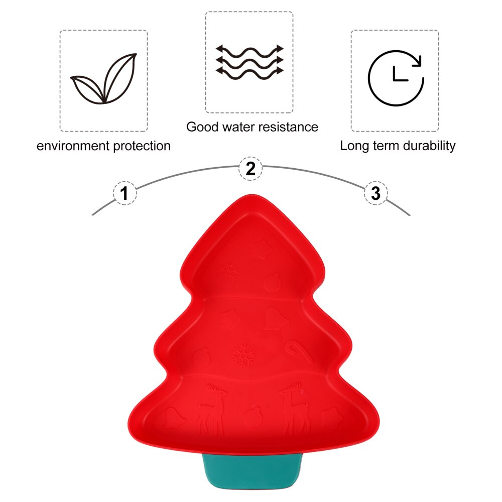 1Pc Multifunction Christmas Tree Shape Fruit Plates Candy Snack Trays