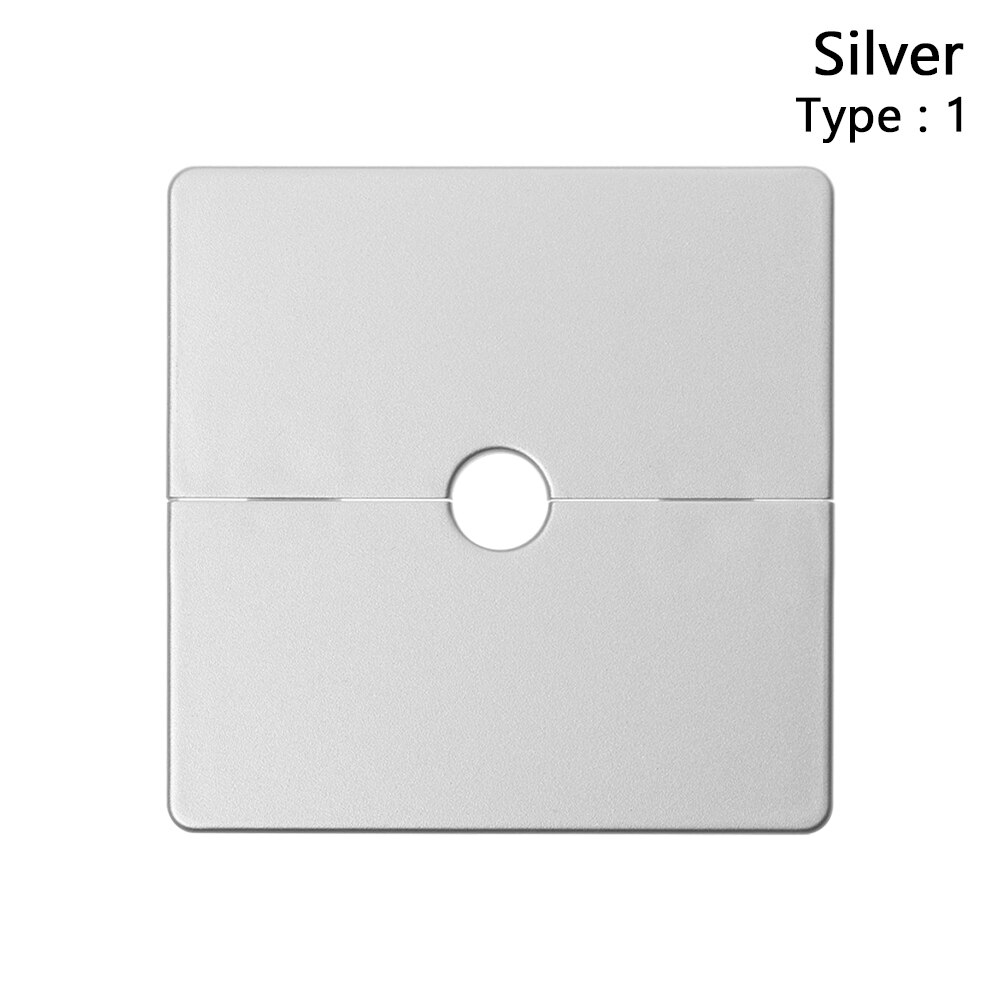 Plastic Wall Wire Hole Decor Cover Separable Junction Box Outlet Cable Protector Snap-on Plate Angle Valve Pipe Plug Decor Cover: Type1	silver