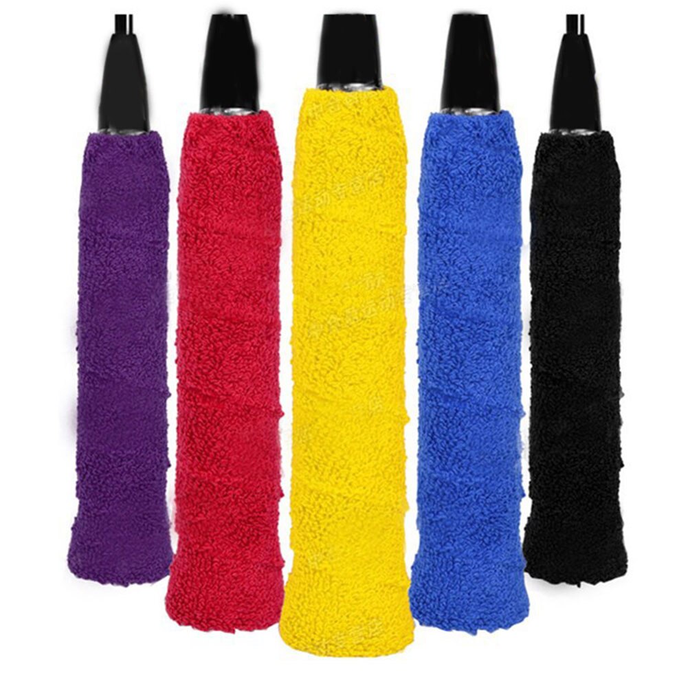 1 pièces coton serviette colle bande Badminton Tennis raquette anti-dérapant poignée Grip bandes sueur bande couleur unie surgrip