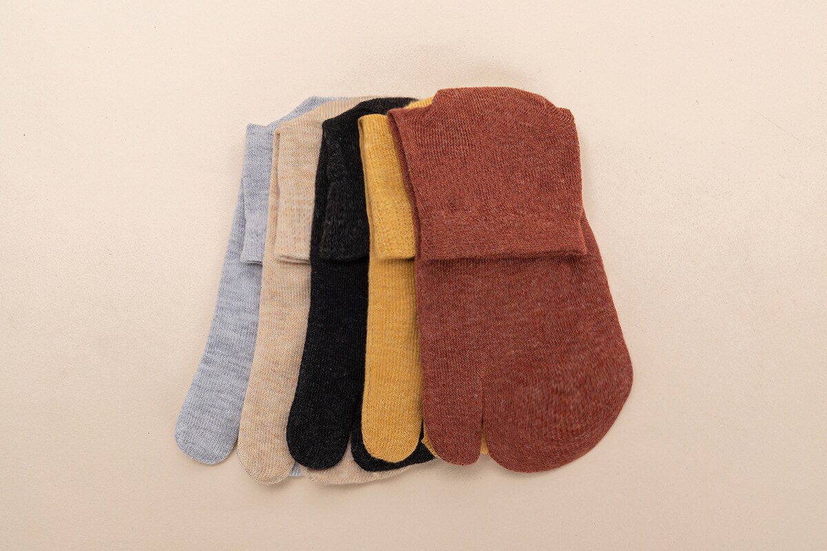 Calzini Tabi in cotone calzini infradito a dovuto punte calzini zoccoli da uomo per donna calzini per calzini a dovuto dita ortopedici giapponesi alluce valgo: EU 34-39 / angerine
