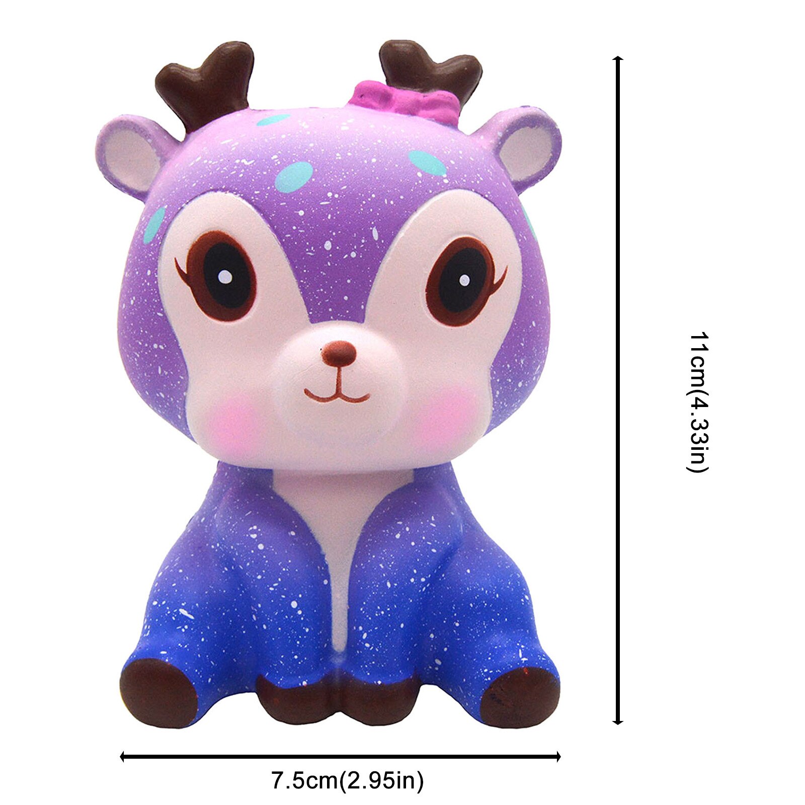 2Stck Weihnachten Kawaii Karikatur Galaxis Hirsch Langsam steigend Creme Duft Stressabbau Spielzeug Elastische Umwelt PU quetschen Spielzeug