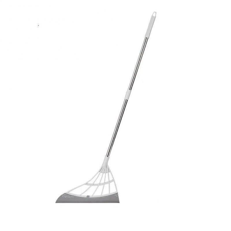 Rubber Broom Hand Push Sweeper Floor Wiper Squeegee Pet Hair Broom For Floor Windows Cleaning Magic Broom Bathroom Accessories: Gray Stitching