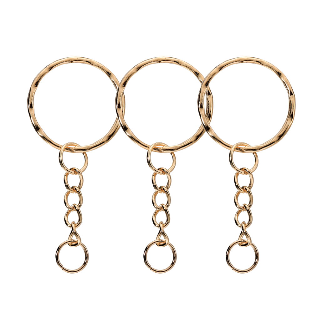 50Pcs/Lot Key Ring Key Chain Round Split Keyfob Keyrings With Jump Ring For Keychain Pendants DIY Jewelry Making Accessories: PURPLE