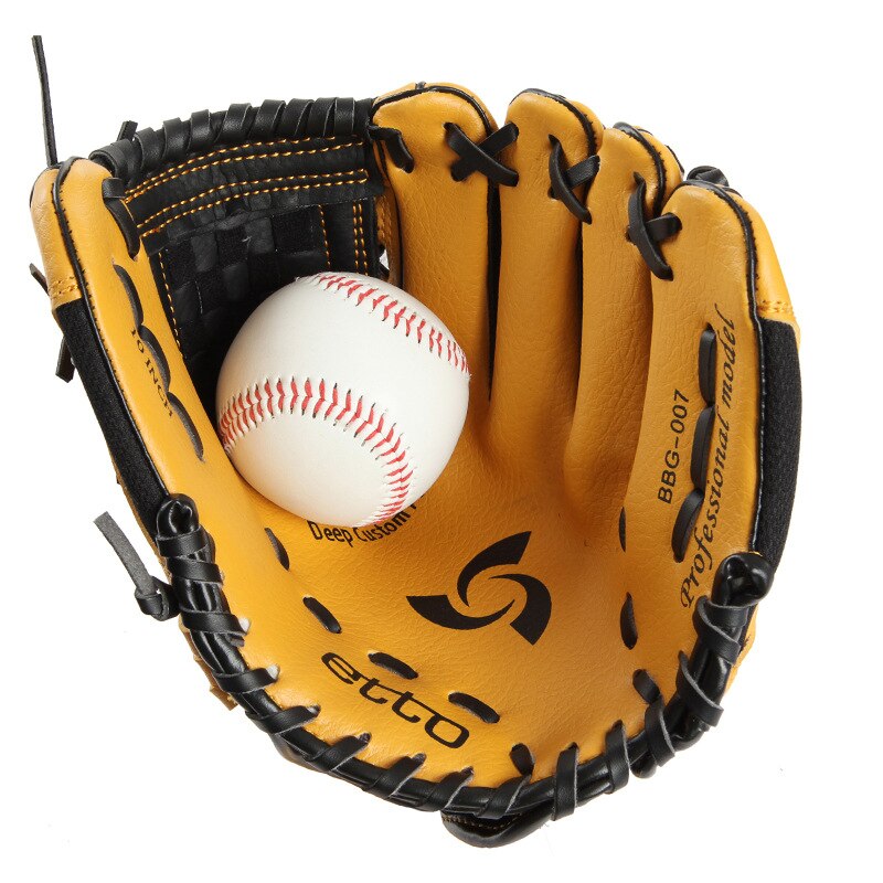 Luxe Lederen Honkbal Handschoen Rechterhand Softbol Kids Baseball Handschoen Profesional Apparatuur Guante Beisbol Sportkleding BY50BQ