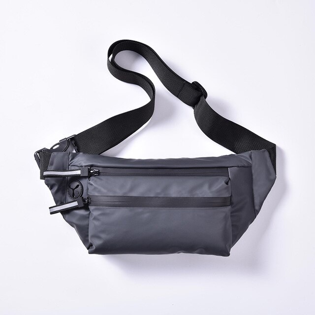 Waterproof Woman Waist Bag Fanny Pack Chest Pack Outdoor Crossbody Bag Large Capacity Unisex Belt Bags Hip Waist Packs: A    Gray waist bag