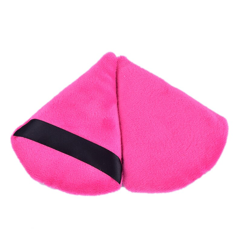 2Stck Dreieck Kosmetische Puff Mini Schönheit Schwamm Samt Pulver Größer in Nassen Grundlage machen-hoch Puff Werkzeuge: Rose rot