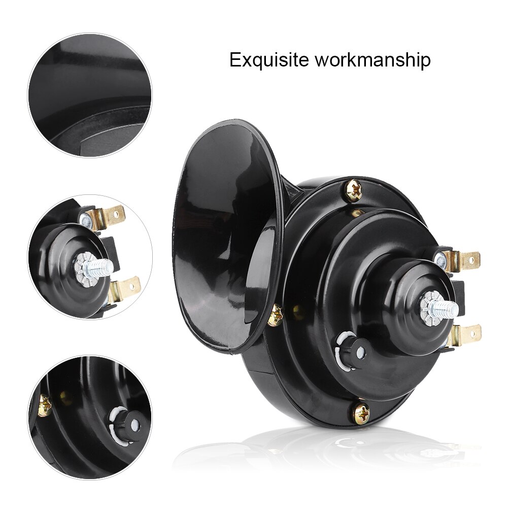 Yleismaailmallinen 12v 25w 510hz 110db yksiääninen auto auton etanatorvi sähköinen äänekäs ilmasireeni autoon moottoripyörän autoon