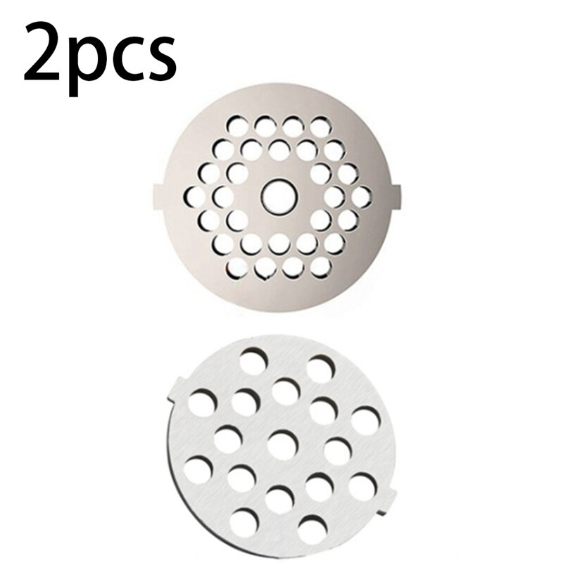 Meat Grinder Attachment, Mincer Plate Disc Knife 5mm and 7mm, Hole Meat Grinder Parts, Kitchen Appliance (2 PCS)
