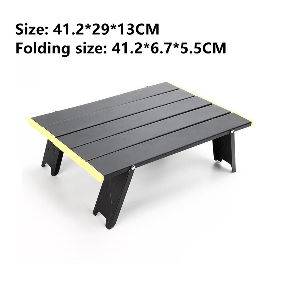 Camping Mini Foldable Table Outdoor Picnic Barbecue Tableware Portable Folding Desk Ultra Light Folding Computer Bed Desk: 41.2x29x13cm 02