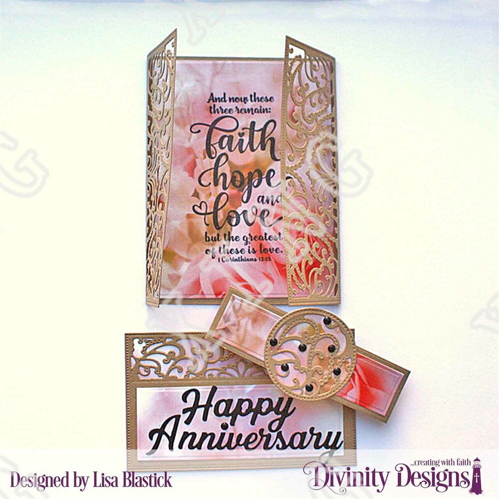 Belly Band Mr Mrs Envelop Anniversary Ring Achtergrond Proost Lovebirds Gatefold Geloof Hoop Liefde Lagen Craft Sterft Postzegels