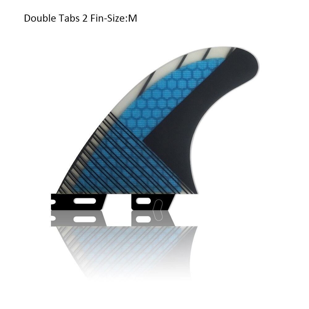 2 -surffinne aus fiberglas mit wabenstruktur, tri-fin-set, größe m, im angebot.