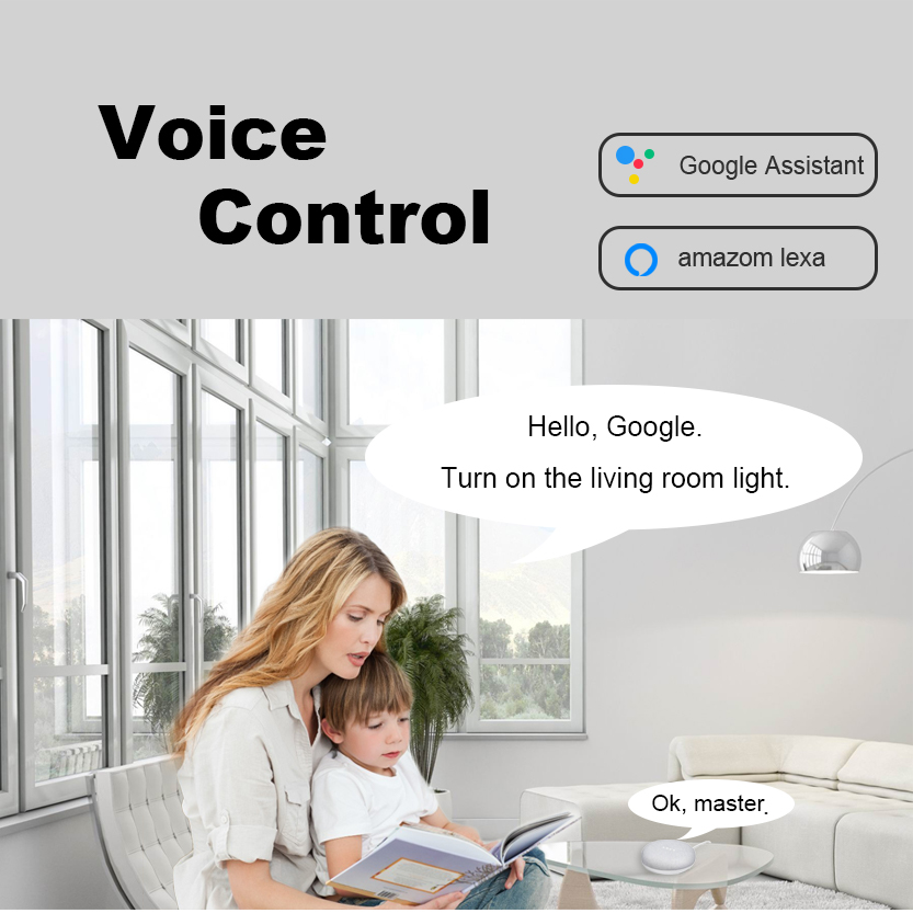 1 2 3 4 Gang 2 way WiFi touch switch AC 85v 220v wall Light Switch,US Standard wireless smart home switch