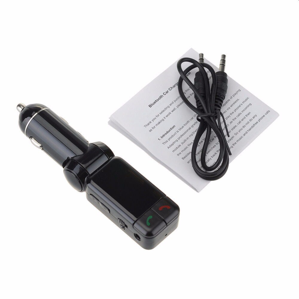 Newest Car MP3 Audio Player BC06 Wireless Car Kit Bluetooth HandsFree FM Transmitter LED 5V/2.1A Dual USB Car Charger for Cars