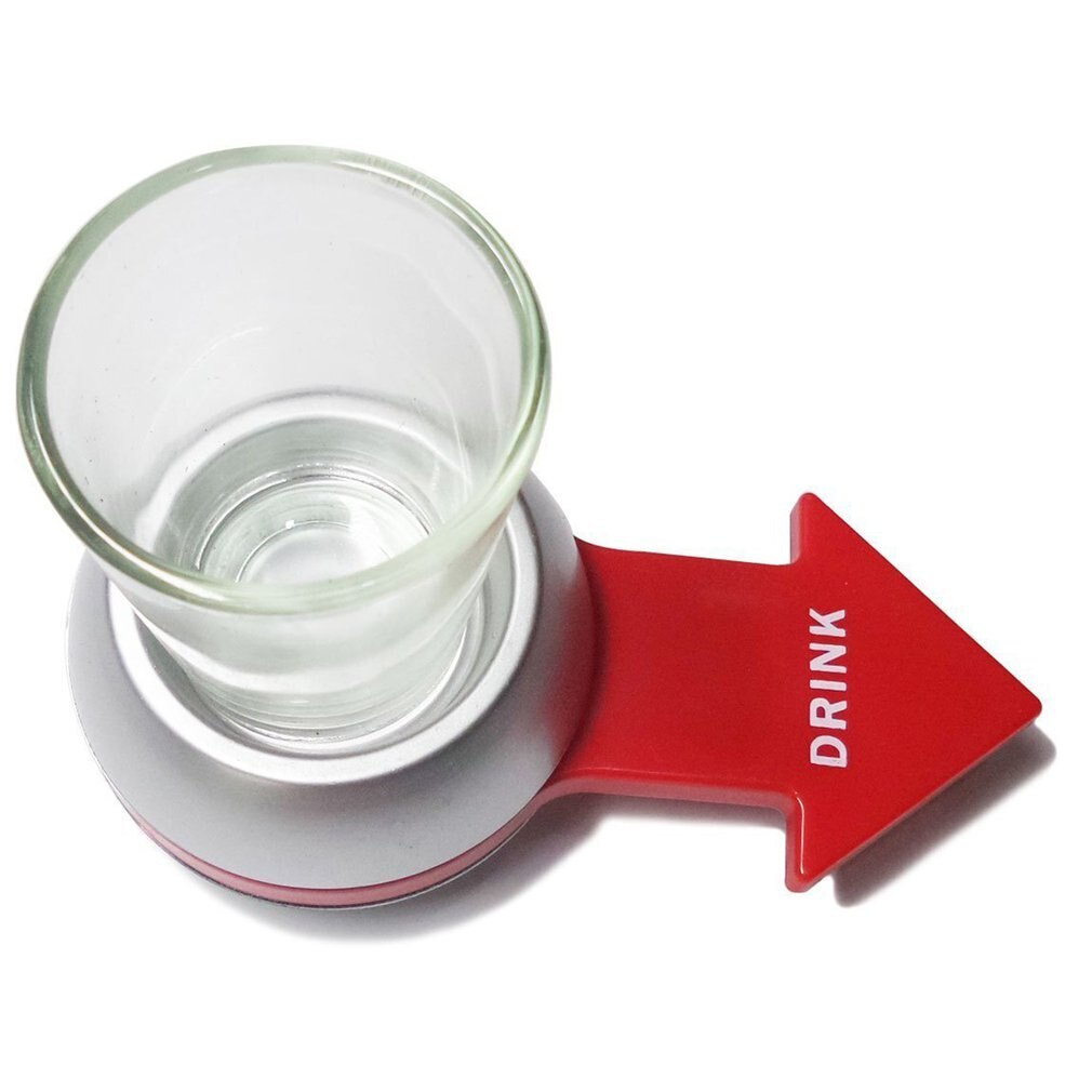 Spinner Party Game Rotatable Arrow Beer Wine Glass Cup Kit Spin The Shot Drinking Game Entertainment Supplies