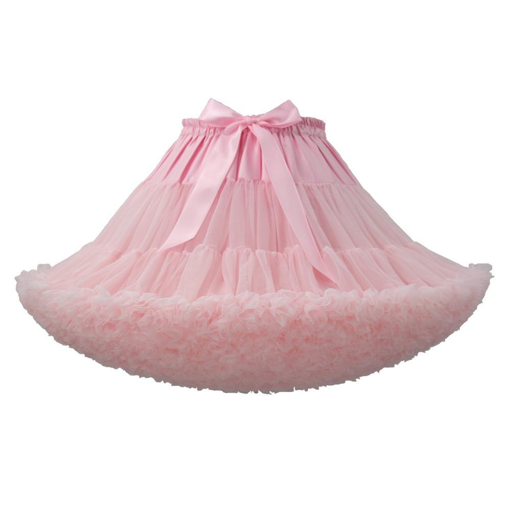 Hongfuyu rokken dames pluizige tutu petticoat onderrok volwassen sexy minirok hoge empire ballet rok jupon bruiloft accessoires: Lichtroze