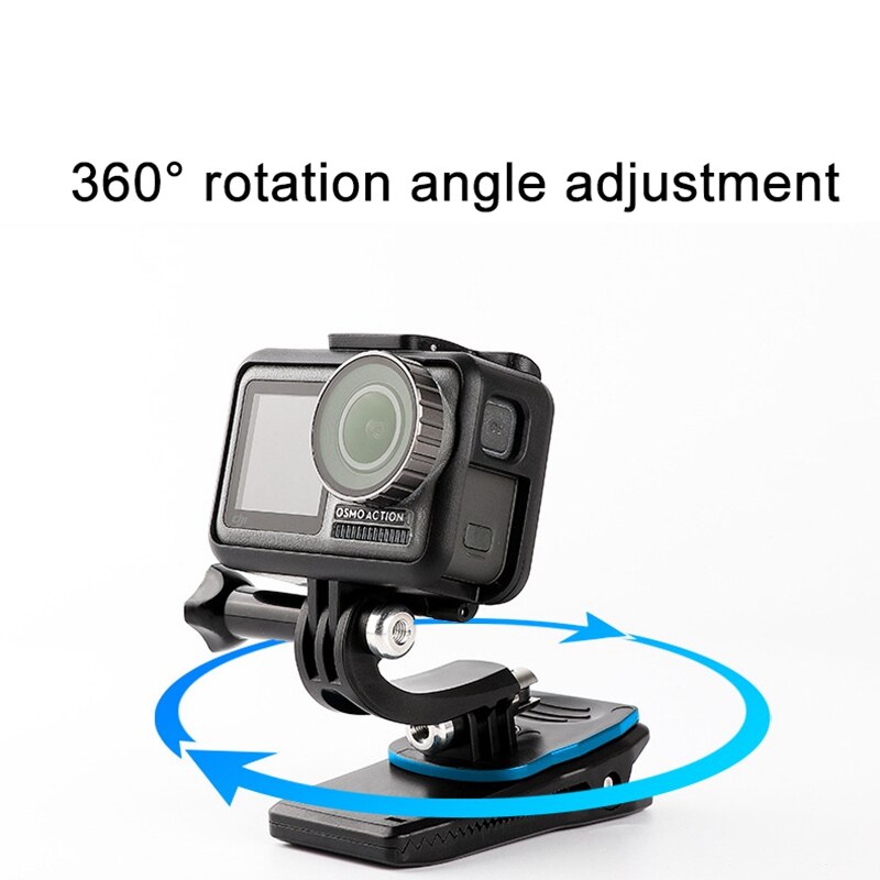 ABHU-J Shape Backpack Clip Mount for XiaoYi Gopro Hero8 7 6 5 4 Action Camera Accessories