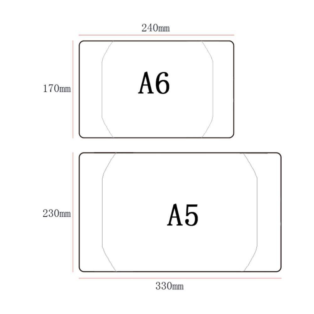 DIY Transparent PVC Cover For Fitted School 1Sheet A6 Supplies A5 Journal Book Office H5A7