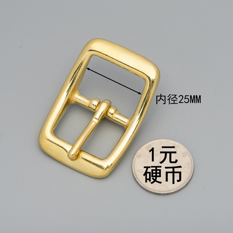 1pcs Men Women 25mm Belt Buckle Solid Brass Pin Buckle Jeans Waistband Buckles Belt DIY Leather Craft Accessories: 25mm