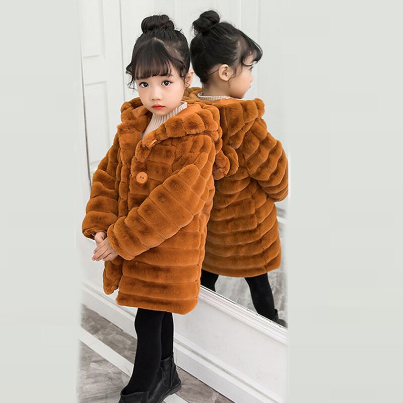 Herbst und Winter Mädchen Samt Mantel Kleidung Kinder Pelz Verdickung Jacke HPY009
