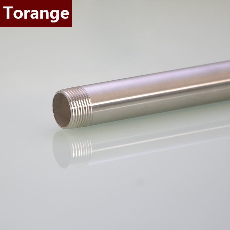 304 stainless steel extension pipe 1/2IN 3/4IN 1 IN lengthened double outer wire seamless pipe DN15 water pipe fittings