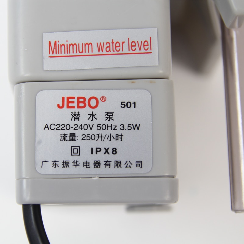 JEBO 3.5W 220V-240V Mini Aquarium Power Filter Hang On Slim Filter Waterfall Water Circulation External Filter for Fish Tank 501