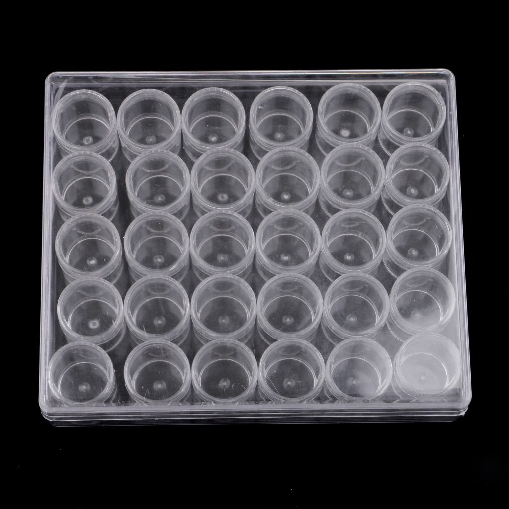 Plastic 30- slots sieraden kleine ambachtelijke kralen opbergdoos organizer containers potten